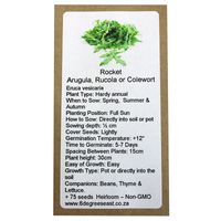 6 Degrees East Heirloom Herb Seeds - Rocket - Arugula